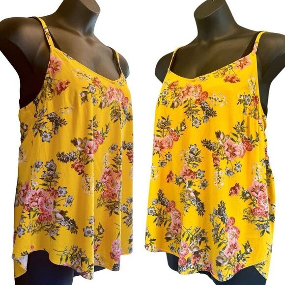 Torrid Yellow Ava Stretch Challis & Sophie Textured Bow Front Swing Cami Lot 2 2 - Picture 13 of 15